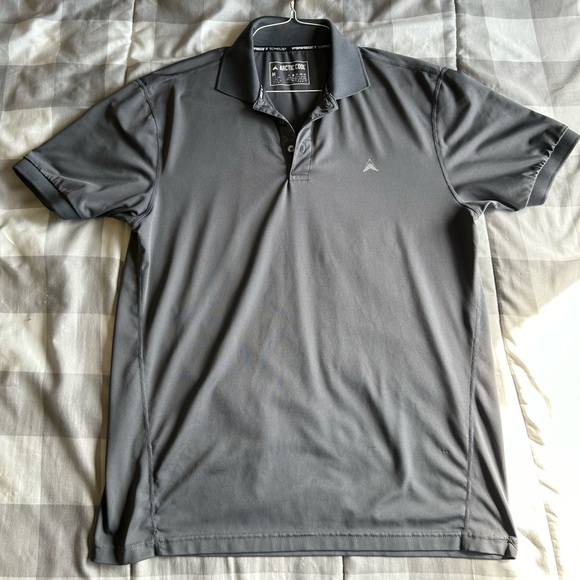 Arctic Cool Men’s Short Sleeve Polo Moisture Wicking Cooling Performance UPF 50+ - Picture 4 of 8